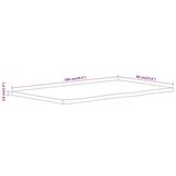 vidaXL Kupaonska radna ploča 100x60x3,8 cm pravokutna od drva bagrema | shoptok.hr