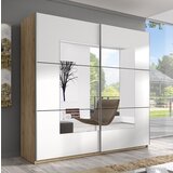 Helvetia Omara z drsnimi vrati in ogledalom Beta (svetla San Remo-bela)-200 | Shoptok.si