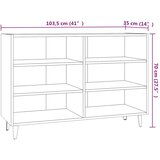  Komoda boja dimljenog hrasta 103 x 35 x 70 cm konstruirano drvo | shoptok.hr