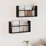  Polica za časopise s policom 2 pcs Crni hrast 60 x 12 x 30 cm | shoptok.hr