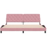  Okvir za krevet bez madraca ružičasti 200x200 cm baršunasti | shoptok.hr