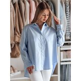 DStreet Koszula damska oversize z dłuższym tyłem BLUOSIZE błękitna | Shoptok.si