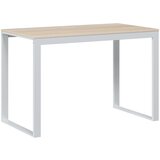  Stol za računalo bijeli i boja hrasta 110x60x73 cm od iverice | shoptok.hr