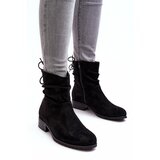 EVENTO Women's Suede Boots on a Flat Heel Black Keresa | ePonuda.com
