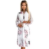 numoco basic Pleated button-down long-sleeved midi dress Numoco | Eponuda.ba