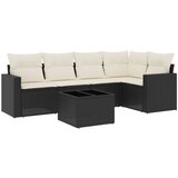  The Living Store Vrtna sedežna garnitura 6-delna z blazinami črna poli ratan - Vrtna Sedežna Garniture, (21465334) | Shoptok.si