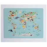 Little Nice Things namizna podloga World map, 55 x 35 cm Cene