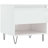  Klubska mizica visok sijaj bela 50x46x50 cm inženirski les, (20908012) | Shoptok.si