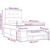 Box Postelja z vzmetnico z vzmetnico Temno modra 120 x 190 cm Žamet, (5000128354) | Shoptok.si