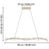 Eglo 901106 - led luster na sajli lasana LED/35W/230V zlatna boja | Eponuda.com