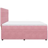  Krevet s oprugama i madracem ružičasti 200x200 cm baršunasti | shoptok.hr