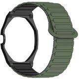 INF Silikonski pašček, združljiv z AP x Swatch, magnetni I-nosilec 14-21cm Green+Black, (5000369128) | Shoptok.si