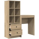  Stol s ladicama s policom s pohranom 2 pcs Sonoma hrast | shoptok.hr
