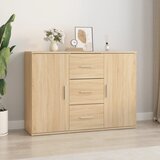 vidaXL Komoda sonoma hrast 91x29,5x65 cm inženirski les Cene