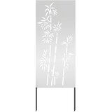  Privatnost u vrtu Cvjetni Srebrno 50 x 140 cm Pocinčani čelik | shoptok.hr