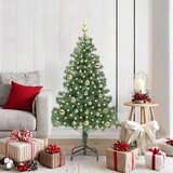 vidaXL Božično drevo med 150 LED z stojalom Zelena 150 cm PVC | Shoptok.si
