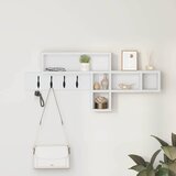  Vješalica za kapute na zidu s policom Bijelo 100 x 12 x 43,5 cm | shoptok.hr