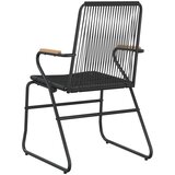  Vrtne stolice 4 kom crne 58 x 59 x 85,5 cm od PVC ratana | shoptok.hr