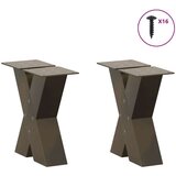  Noge za stolić X-oblika 2 kom prirodni čelik 40x(30-31)cm čelik | shoptok.hr