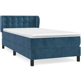 The Living Store Box spring postelja z vzmetnico temno modra 90x200 cm žamet - Box Spring Postelja, (21489485) | Shoptok.si