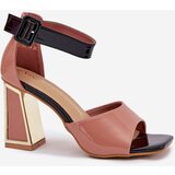 VINCEZA Lacquered Women's Sandals On Heel | shoptok.hr