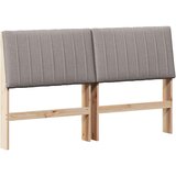  Tapecirani uzglavlje Sivo-smeđa 160 cm Čvrsto borovo drvo | shoptok.hr