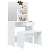 Set toaletni stolić svjetlima sjajni bijeli 74 5x40x141 cm | shoptok.hr