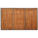  Vrtni stol s drvenom pločom sivi 150 x 90 x 75 cm od poliratana | shoptok.hr