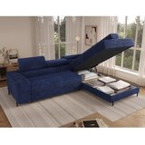 ELTAP Tamno plava kutna garnitura od samta (s desnim kutom/u obliku slova L) Colesio – | shoptok.hr