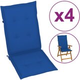 vidaXL jastuci za vrtne stolice 4 kom kraljevsko plavi 120 x 50 x 3 cm Cijene