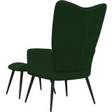  Stolica za opuštanje s osloncem za noge tamnozelena baršunasta | shoptok.hr