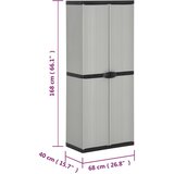  Vrtni ormarić za pohranu s 3 police sivo-crni 68 x 40 x 168 cm | shoptok.hr