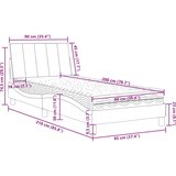 vidaXL Postelja z vzmetnico svetlo siva 90x200 cm žamet | Shoptok.si