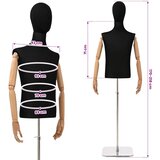  Podesiva lutka 170-218 cm s postoljem Muškarac PP Crna | shoptok.hr
