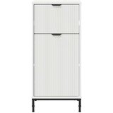vidaXL kopalniška omarica bela z visokim sijajem 39.5 x 36 x 88 cm | Shoptok.si