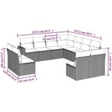 vidaXL 11-dijelni set vrtnih sofa od poliratana s jastucima bež | shoptok.hr