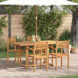 vidaXL Vrtni set za objed 5 pcs Smeđa | shoptok.hr