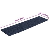  Prostirke za stepenice samoljepljive 15 kom 76x20 cm sivo plave pravokutne | shoptok.hr