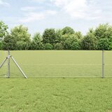 vidaXL varnostna mreža z 13 stebrički 0.8x25 m pocinkanega jekla | Shoptok.si