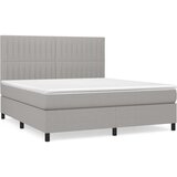  Krevet box spring s madracem svjetlosiva 160x200 cm tkanina | shoptok.hr