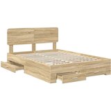  Konstrukcija postelje Sonoma hrast 150 x 200 cm Konstruiran les, (5000102614) | Shoptok.si