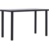  Blagovaonski stol crni i siva boja betona 120 x 60 x 75 MDF | shoptok.hr