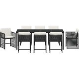  Vrtni set za objed 9 kom. Crna poliratan | shoptok.hr