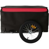 Prikolica za bicikl crno-crvena 45 kg željezna | shoptok.hr