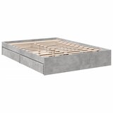  Okvir kreveta s ladicama siva boja betona 120x200 cm drveni | Eponuda.com