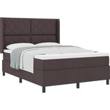 vidaXL Box Spring postelja z vzmetnico temno rjava 160x200 cm tkanina, (22050476) | Shoptok.si
