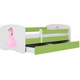 MID.YOU Dječji krevet Dreamy princeza s ružom 160x80 sa madracem s ladicom Zelena | shoptok.hr