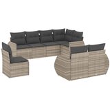  8-dijelni set vrtnih sofa od poliratana s jastucima svjetlosivi | shoptok.hr