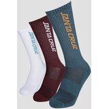 Santa Cruz Strip 3 Pack Nogavice dark cherry / white / navy | Shoptok.si