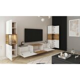 MID.YOU Dnevni Regal Berlin Iii, Barva Hrasta, Osvetlitev, 3-Delni | Shoptok.si